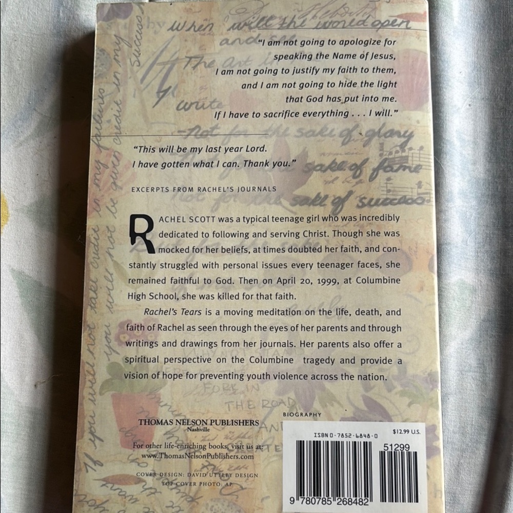 Rachel's Tears Book - Picture 2 of 2
